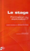 Couverture du livre « Le stage » de Vincent De Briant et Dominique Glaymann aux éditions Pu De Rennes