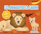 Couverture du livre « Mon livre sonore des animaux de la savane a caresser » de Cocklico aux éditions Tourbillon