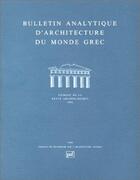 Couverture du livre « Bulletin analytique d'architecture du monde grec » de  aux éditions Puf