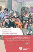 Couverture du livre « La sociabilité en France et en Grande-Bretagne au siècle des Lumières » de Kimberley Pages-Jones et Collectif et Katie Aske aux éditions Le Manuscrit