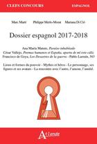 Couverture du livre « Dossier espagnol 2018 » de  aux éditions Atlande Editions