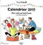 Couverture du livre « Calendrier ma p'tite famille 2019 » de Nathalie Jomard aux éditions First