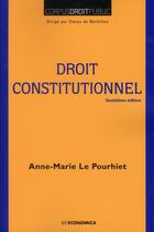 Couverture du livre « Droit Constitutionnel, 4e Edition » de Le Pourhiet Anne-Mar aux éditions Economica