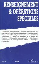 Couverture du livre « Renseignement et operations speciales n 11 - vol11 » de  aux éditions L'harmattan