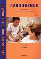 Couverture du livre « Cardiologie ; soins infirmiers dans les maladies du coeur et des vaisseaux (2e édition) » de Brun/Prudhomme aux éditions Maloine