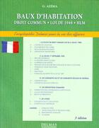 Couverture du livre « Baux D'Habitation. Droit Commun. Loi De 1948 Hlm » de Gerard Azema aux éditions Delmas