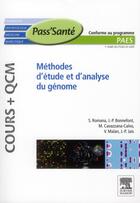 Couverture du livre « Méthodes d'étude et d'analyse du génome ; cours et QCM » de S Romana et Jp Bonnefont aux éditions Elsevier-masson