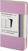 Couverture du livre « Carnet volant ligne tres petit ft set 2 couv. souple rose » de Moleskine aux éditions Moleskine