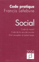 Couverture du livre « Social (édition 2004) » de  aux éditions Lefebvre