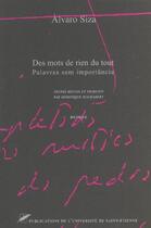 Couverture du livre « Alvaro siza, des mots de rien du tout » de  aux éditions Pu De Saint Etienne