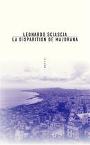 Couverture du livre « La disparition de majorana » de Leonardo Sciascia aux éditions Allia