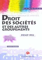Couverture du livre « Droit societes autres groupements (6e édition) » de Claude Penhoat aux éditions Gualino