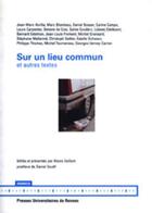 Couverture du livre « Sur un lieu commun » de Alexis Vaillant aux éditions Pu De Rennes