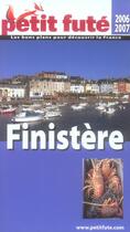 Couverture du livre « Finistere (edition 2006-2007) » de Collectif Petit Fute aux éditions Le Petit Fute