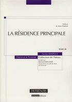 Couverture du livre « La résidence principale » de Randoux N. aux éditions Defrenois