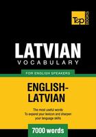 Couverture du livre « Latvian vocabulary for English speakers - 7000 words » de Andrey Taranov aux éditions T&p Books