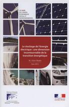 Couverture du livre « Le stockage de l'éléctricité, une dimension incontournable de la transition énergétique » de Cese aux éditions Documentation Francaise