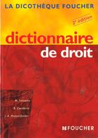 Couverture du livre « Dictionnaire De Droit » de M Fontaine aux éditions Foucher