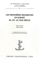 Couverture du livre « Frontieres Religieuses » de Sauzet aux éditions Vrin