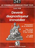 Couverture du livre « Devenir diagnostiqueur immobilier » de Alain Perie aux éditions Puits Fleuri