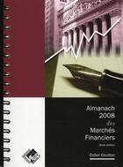 Couverture du livre « L'almanach 2008 des marchés financiers » de Didier Coutton aux éditions Valor