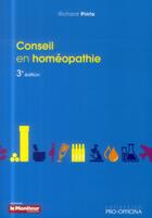 Couverture du livre « Conseil en homeopathie 3e ed » de Richard Pinto aux éditions Pro Officina