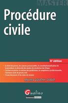 Couverture du livre « Procédure civile (6e édition) » de Melina Douchy-Oudot aux éditions Gualino Editeur