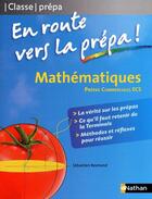 Couverture du livre « Mathématiques ; en route vers la prépa commerciale ECS » de Sebastien Resmond aux éditions Nathan