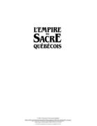 Couverture du livre « L'empire du sacre québécois » de Andre Bougaief aux éditions Pu De Quebec