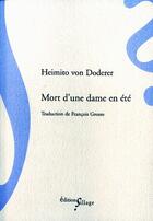 Couverture du livre « Mort d'une dame en été » de Heimito Von Doderer aux éditions Sillage