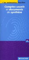 Couverture du livre « Comptes Usuels Et Documents De Synthese » de Foucher aux éditions Foucher