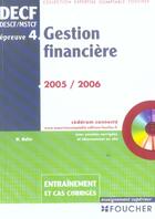 Couverture du livre « GESTION FINANCIERE ; EPREUVE 4 » de Michele Mollet aux éditions Foucher