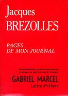 Couverture du livre « Pages de mon journal » de Jacques Brezolles aux éditions Beauchesne