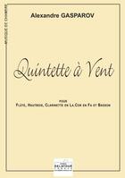 Couverture du livre « Quintette a vent » de Gasparov Alexandre aux éditions Delatour