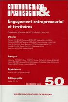 Couverture du livre « Engagement entrepreneurial et territoires » de Patrizia Laudati et Claudine Batazzi aux éditions Pu De Bordeaux
