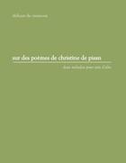 Couverture du livre « Sur des poemes de christine de pisan » de De Cremoux Thibaut aux éditions Lulu