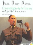 Couverture du livre « Chronologie de la france de napoleon a nos jours » de Jean-Benoit Durand aux éditions Pere Castor
