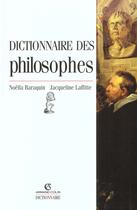 Couverture du livre « Dictionnaire Des Philosophes ; 2e Edition » de Baraquin et Laffitte aux éditions Armand Colin