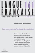 Couverture du livre « Langue francaise n 161 (1/2009) les marqueurs d'attitude enonciative » de  aux éditions Armand Colin