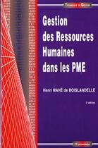 Couverture du livre « Gestion des ressources humaines dans les PME » de Henri Mahe De Boislandelle aux éditions Economica