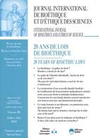 Couverture du livre « Journal internation de bioethique 3-2015 nsp 20 ans de lois de bioethique » de Byk Christian aux éditions Eska