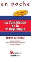 Couverture du livre « La constitution de la V République (4e édition) » de Beatrice Grandguillot et Francis Grandguillot aux éditions Gualino