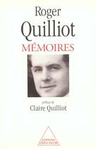 Couverture du livre « Memoires » de Roger Quilliot aux éditions Odile Jacob