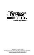 Couverture du livre « Vers la transformation des relations industrielles en Amérique du Nord » de J.-C. Bernatchez aux éditions Presses De L'universite Du Quebec