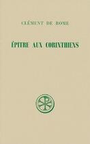 Couverture du livre « Épître aux corinthiens » de Clement De Rome aux éditions Cerf