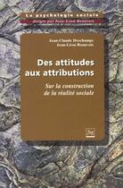 Couverture du livre « Des attitudes aux attributions t2 » de Beauvois J.-L aux éditions Pu De Grenoble
