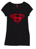 Couverture du livre « Superman logo flock fem. black m » de  aux éditions Cotton Division