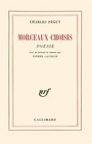 Couverture du livre « Morceaux choisis - poesie » de Charles Peguy aux éditions Gallimard