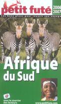 Couverture du livre « Afrique du Sud (édition 2006-2007) » de Collectif Petit Fute aux éditions Le Petit Fute