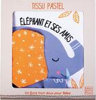 Couverture du livre « Tissu-boite - elephant et ses amis (avec boite) » de Francesca Ferri aux éditions Quatre Fleuves